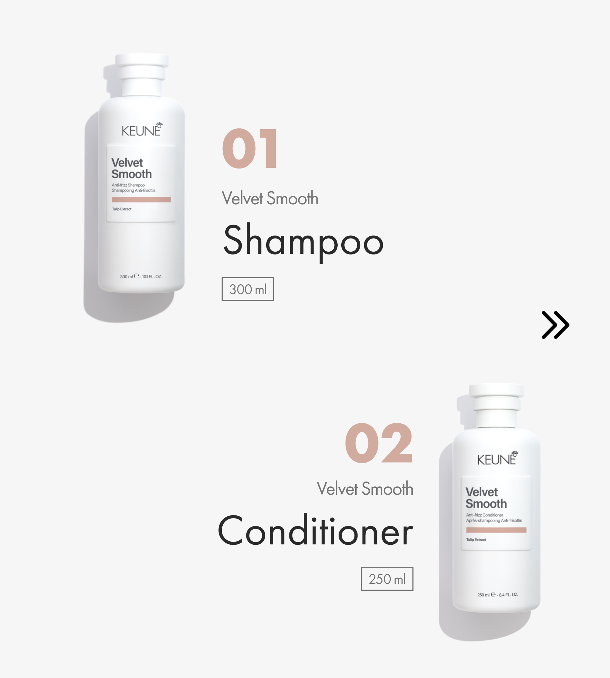  les Smooth Control Set de Keune  pour des cheveux lisses et soyeux. 